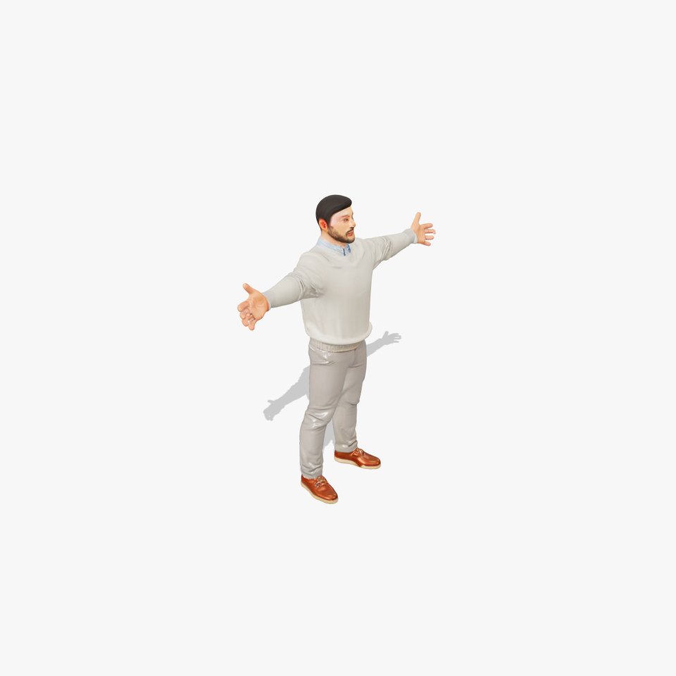 Casual Male Character Model Pack  Animated Poses Collection