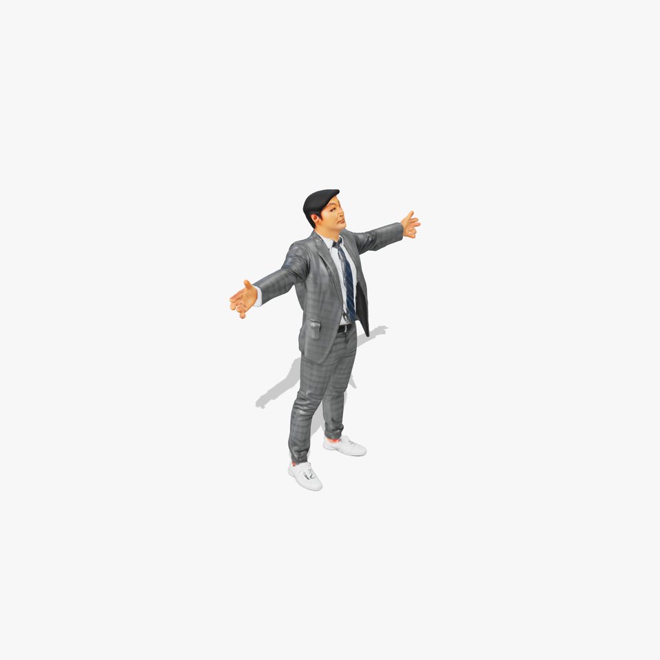 Businessman in Gray Suit Model Pack