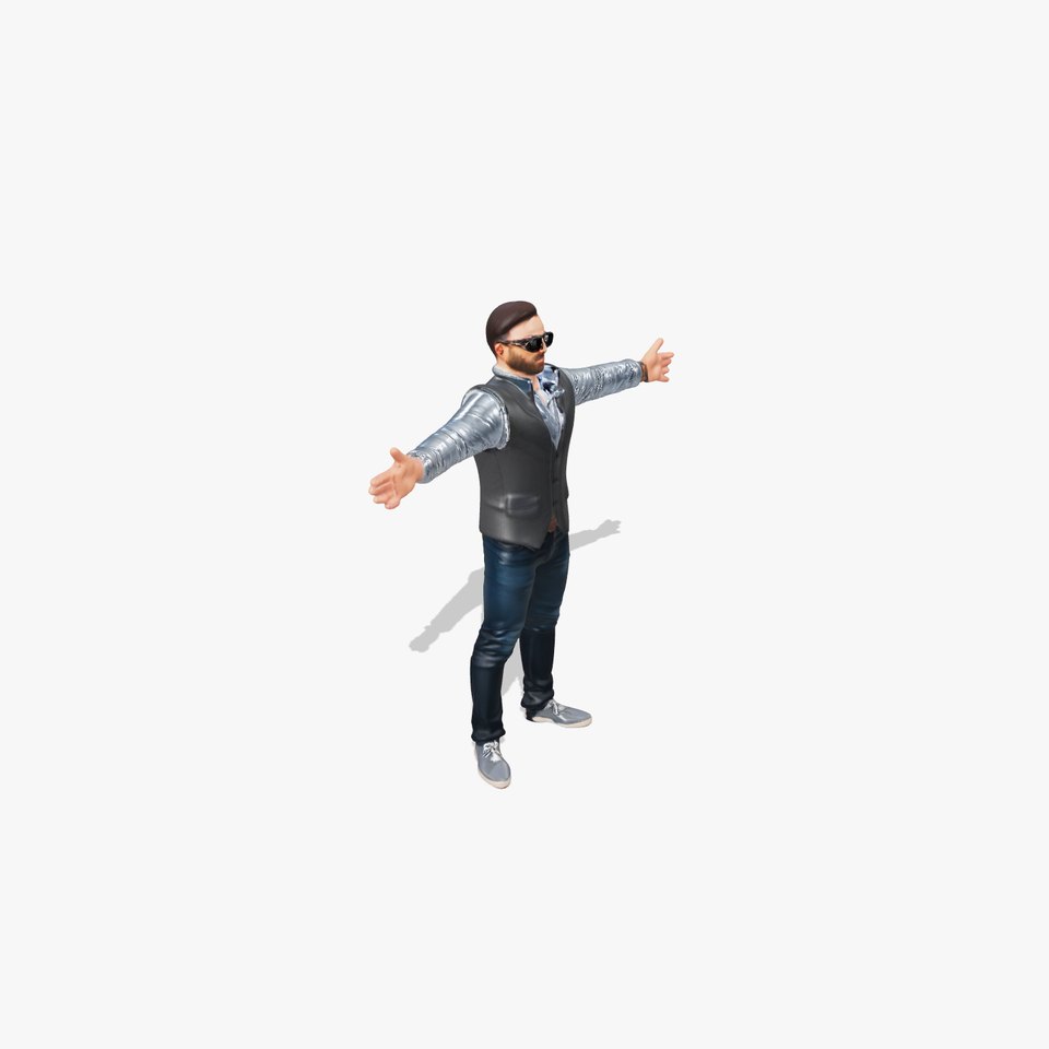Casual Male Character Model Pack with Sunglasses