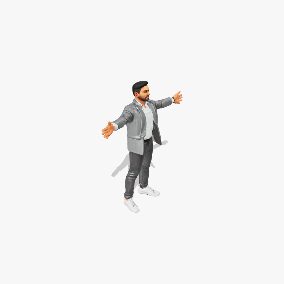 Businessman Model Pack with Gray Suit and Watch