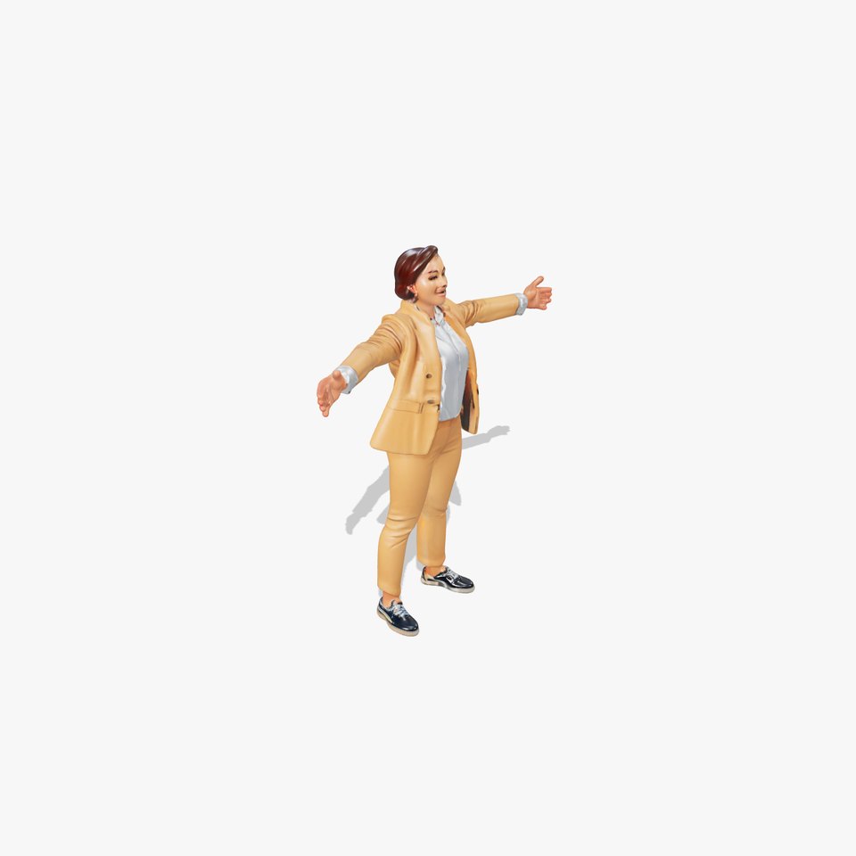 Business Professional Female Model Pack in Tan Suit