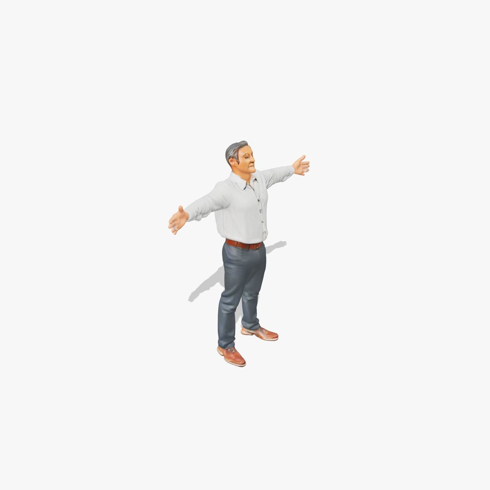 Professional Male Character Model Pack with Rigged Outfit