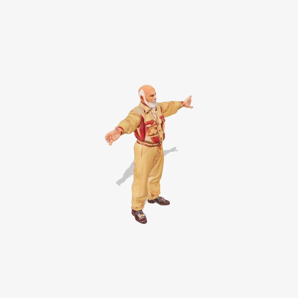 Senior Male Character Model Pack with Textured Outfit