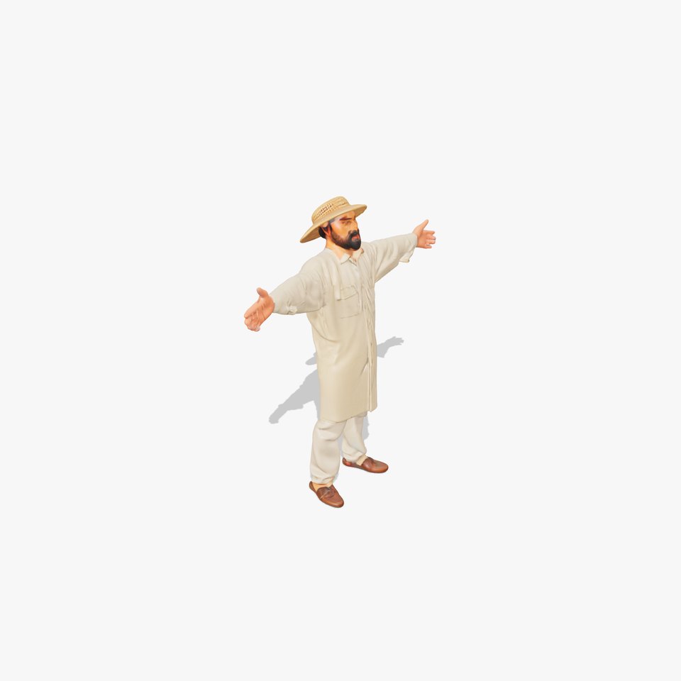 Rural Farmer Character Model Pack with Hat and Robe