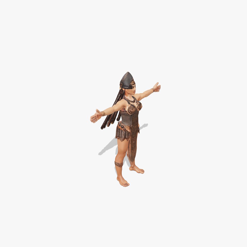 Warrior Woman Armor Model Pack with Detailed Metalwork