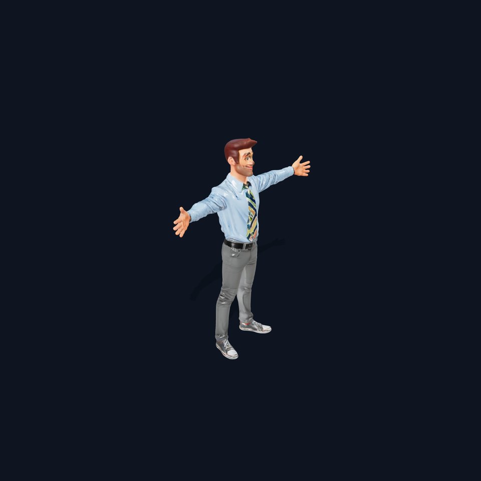 Cartoon Businessman Character Model Pack