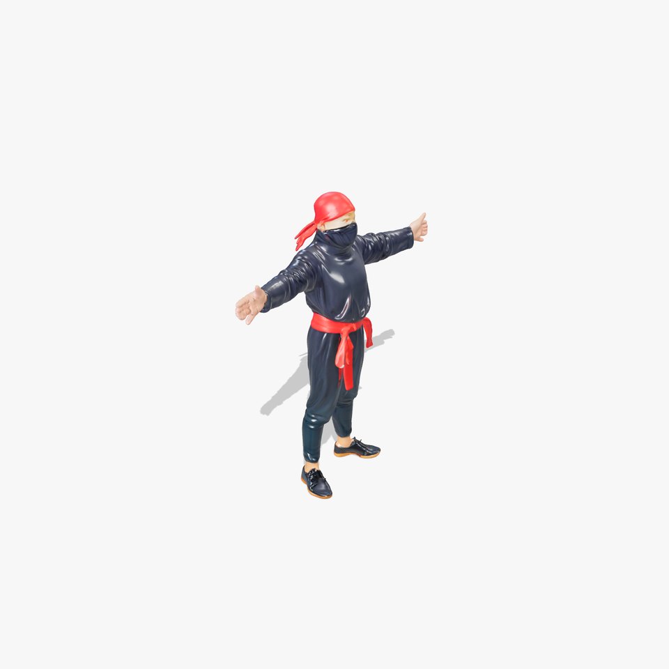 Ninja Character Model Pack with Red Accents