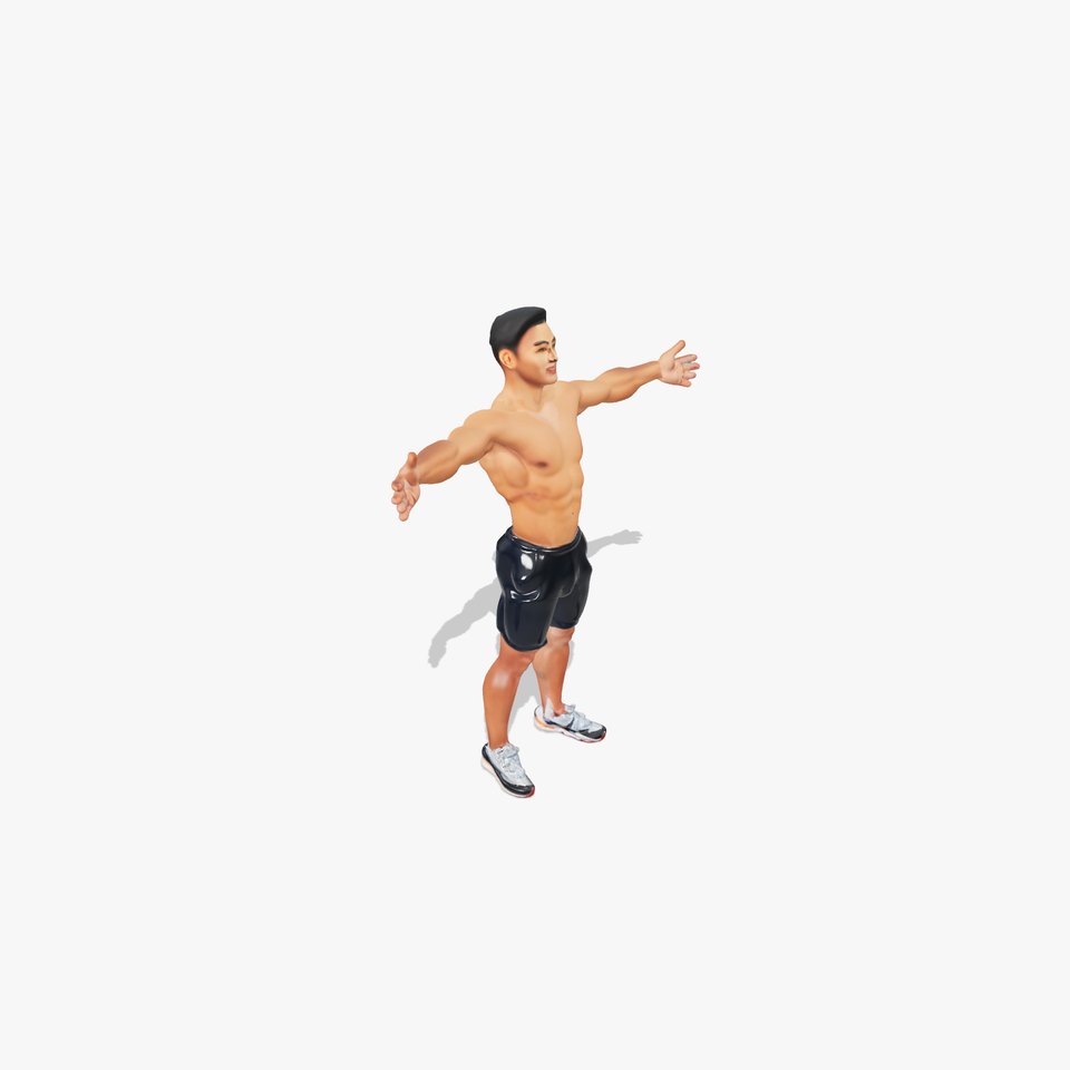 Athletic Male Character Model Pack with Realistic Pose