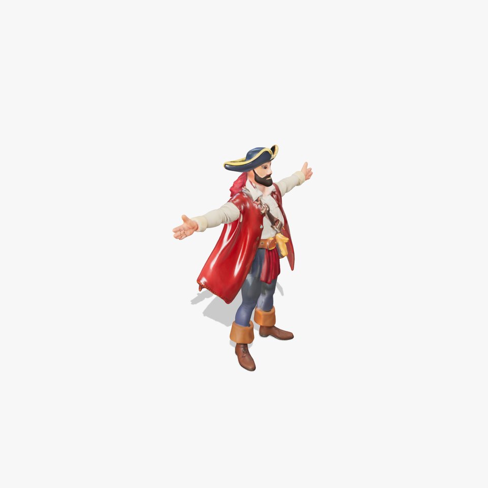 Pirate Character Model Pack with Detailed Outfit and Accessories
