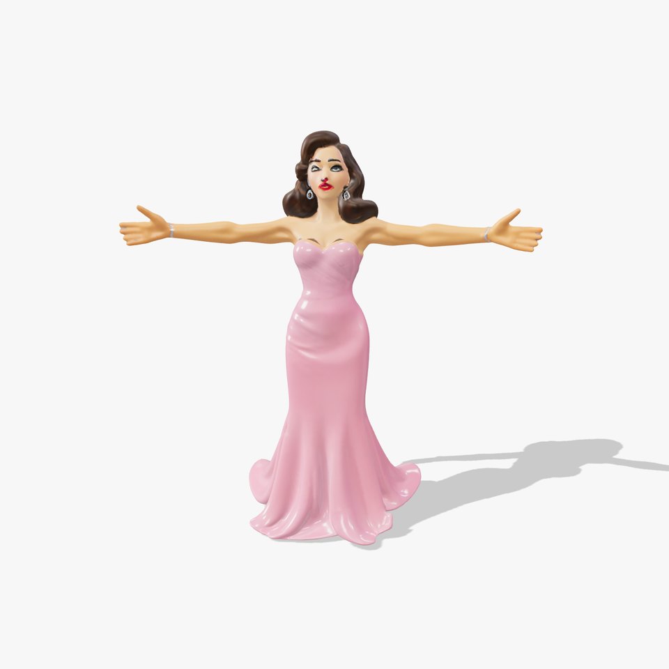 Elegant Evening Gown Model Pack