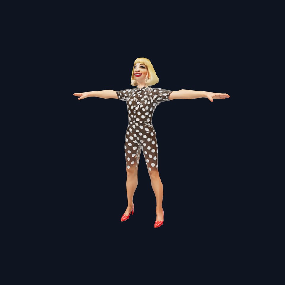 Polka Dot Character Model Pack with Expressive Features