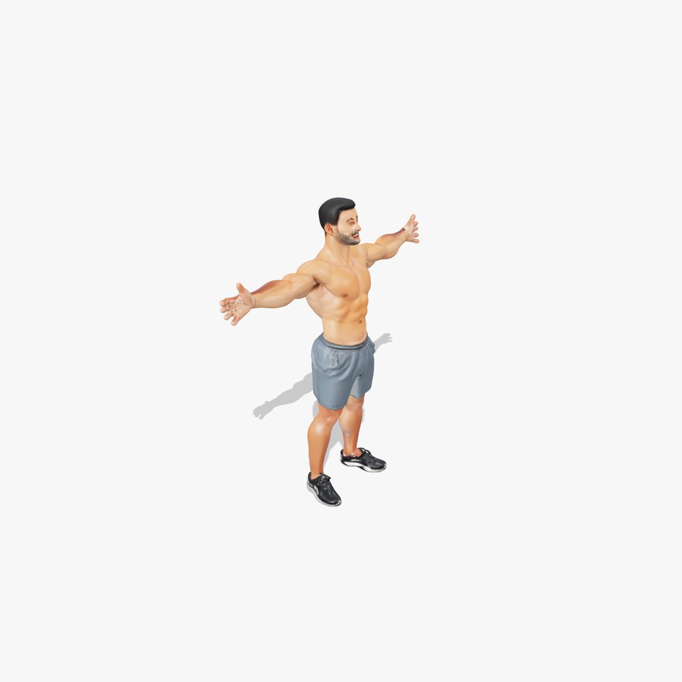 Athletic Male Figure Model Pack with Sportswear
