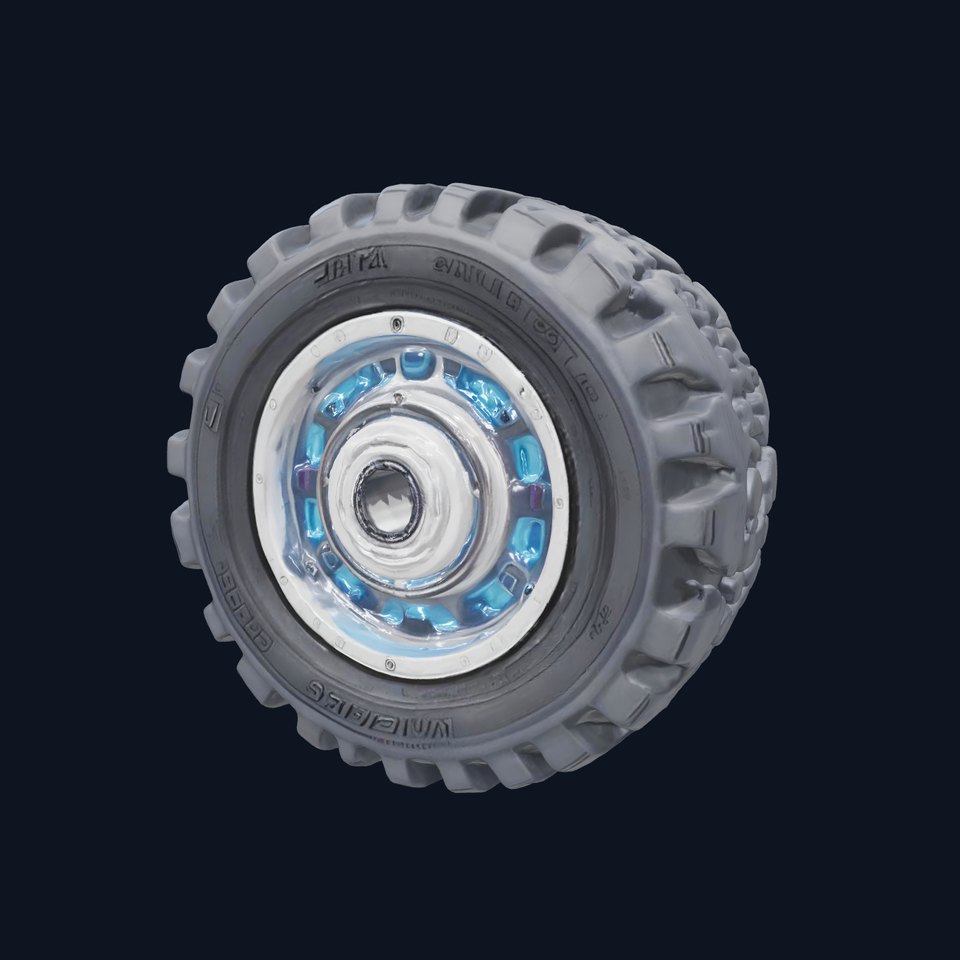 Futuristic OffRoad Vehicle Wheel Model Pack