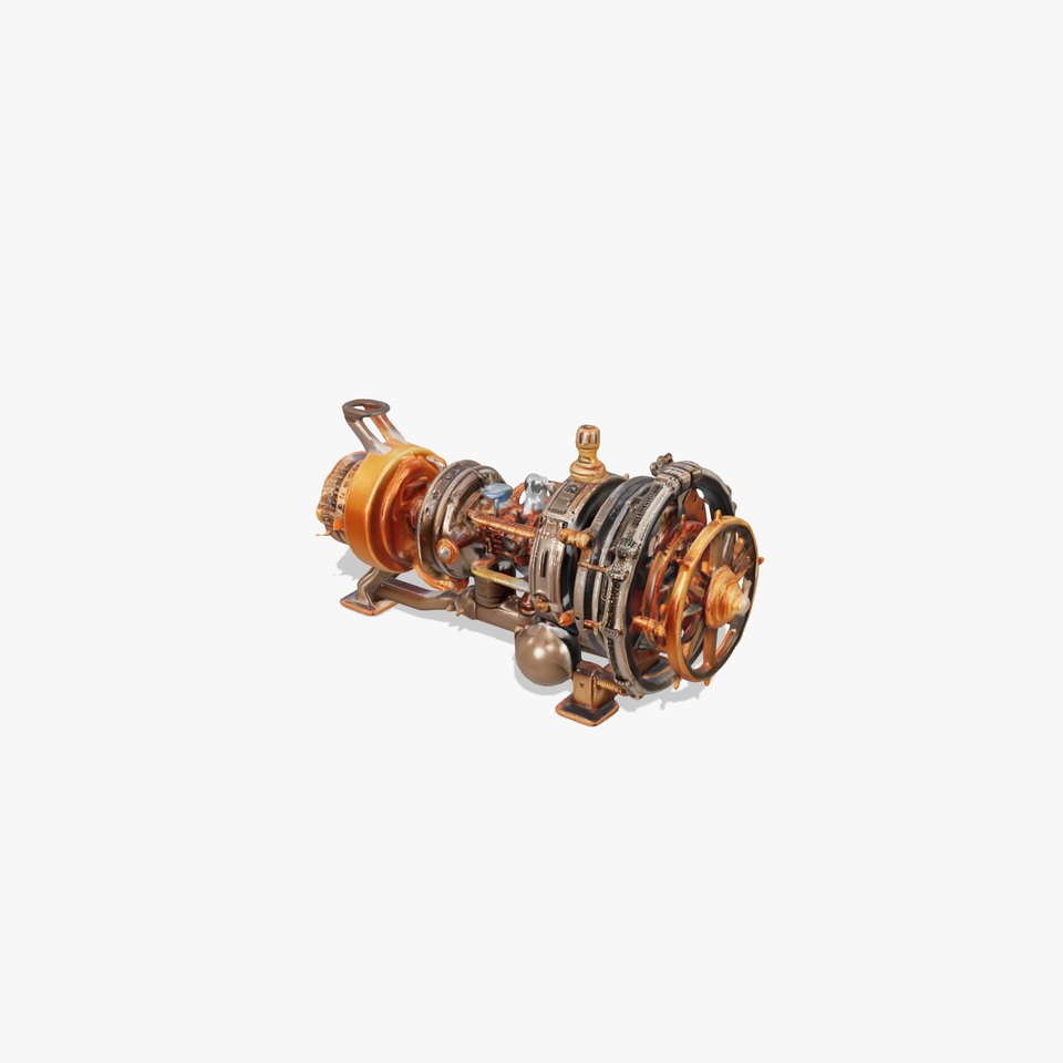 Steampunk Engine Model Pack with Intricate Design