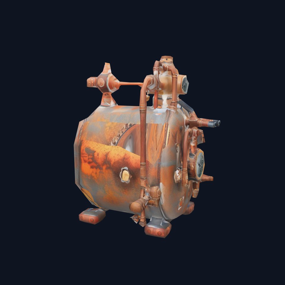 Steampunk Industrial Boiler Model Pack