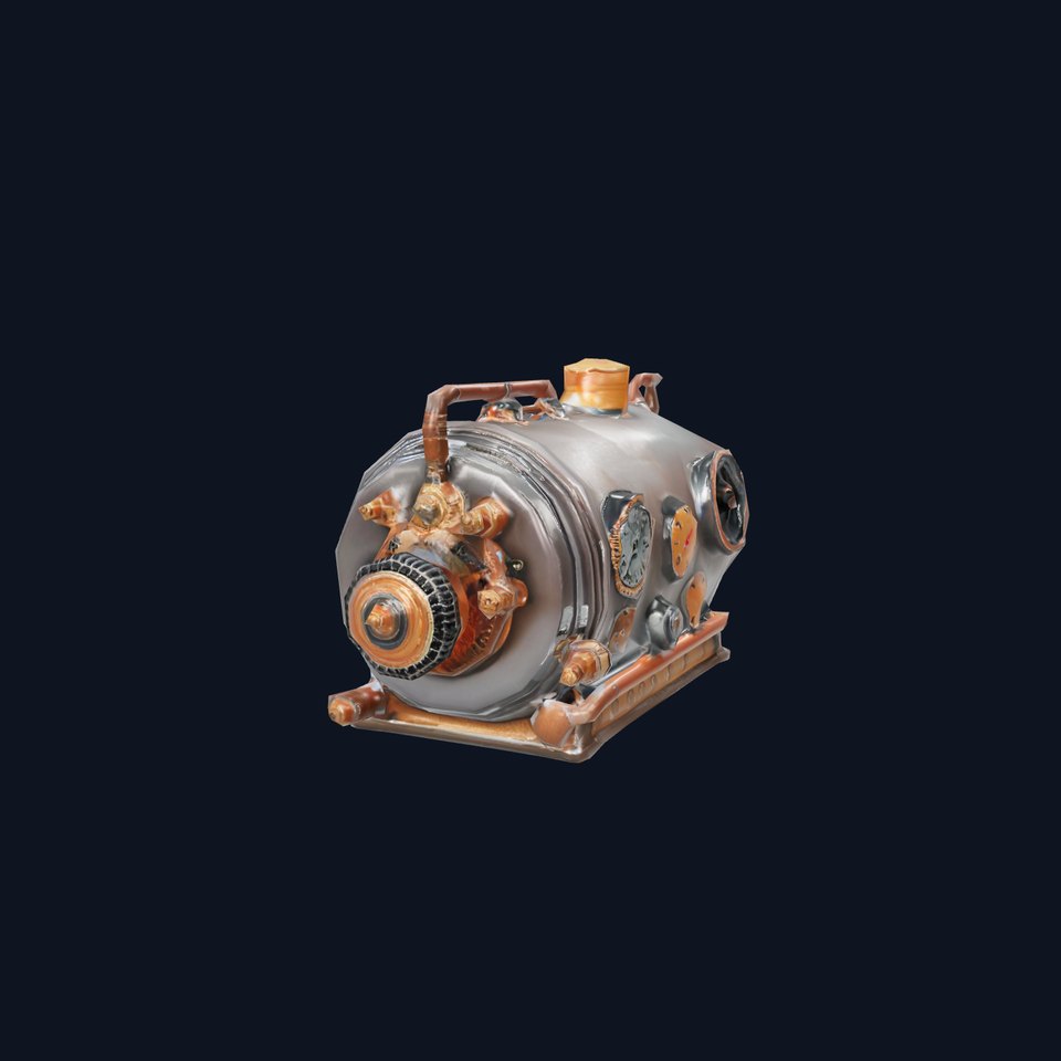 Steampunk Boiler Clock Instrument Model Pack