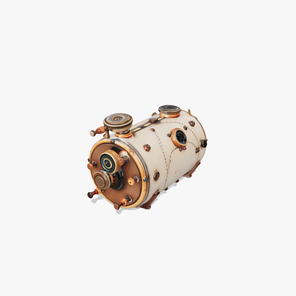 Steampunk Boiler Model Pack with Detailed Gauges