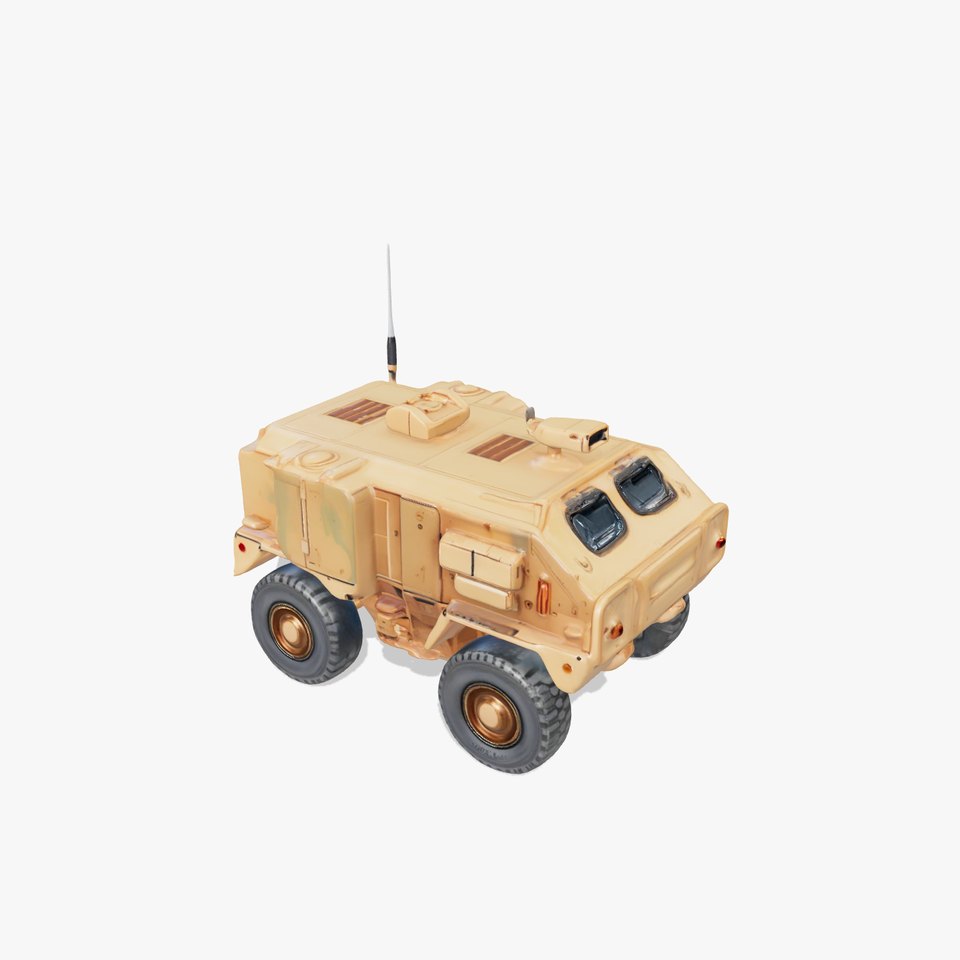Armored Vehicle Model Pack with Desert Camouflage