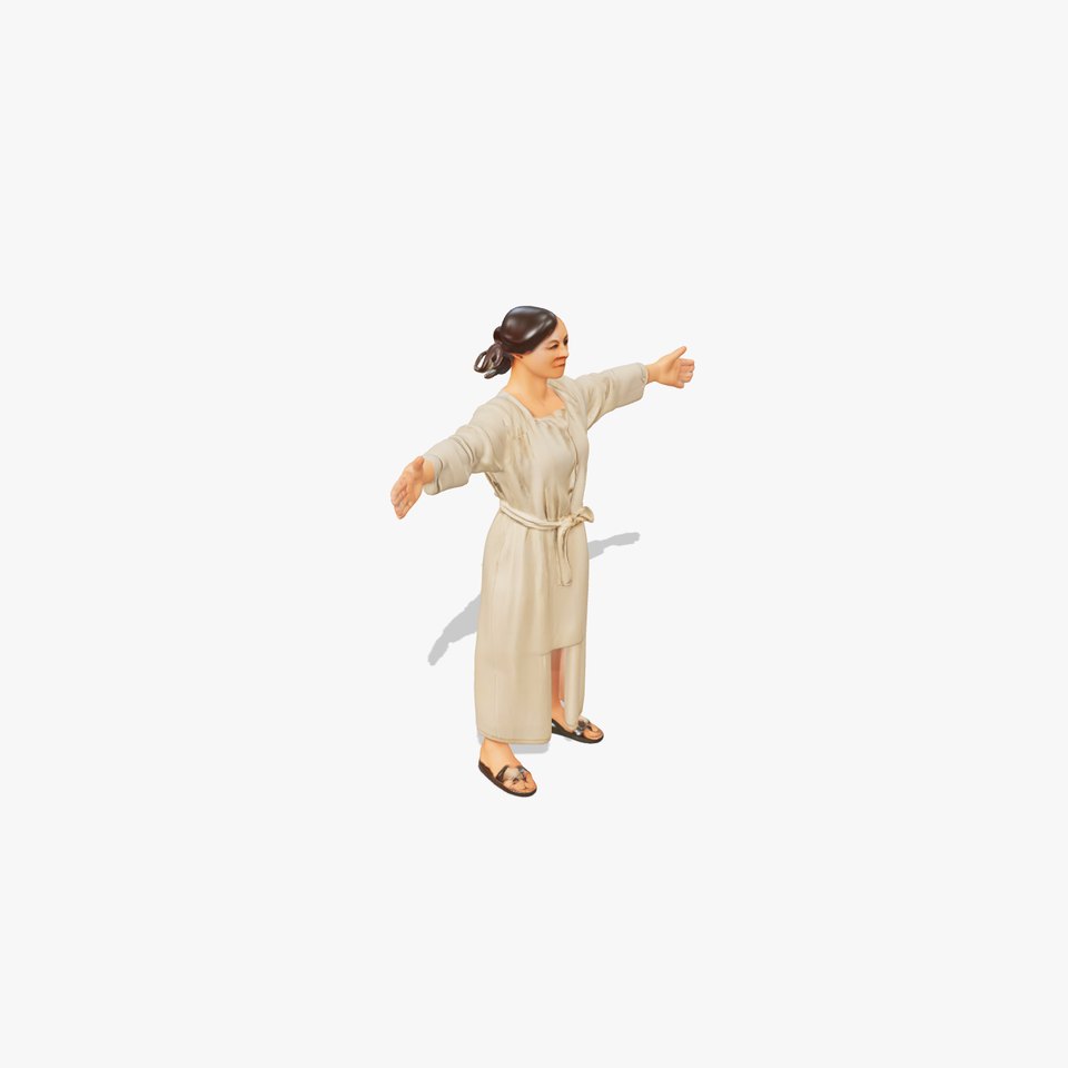 Casual Woman Long Dress Model Pack