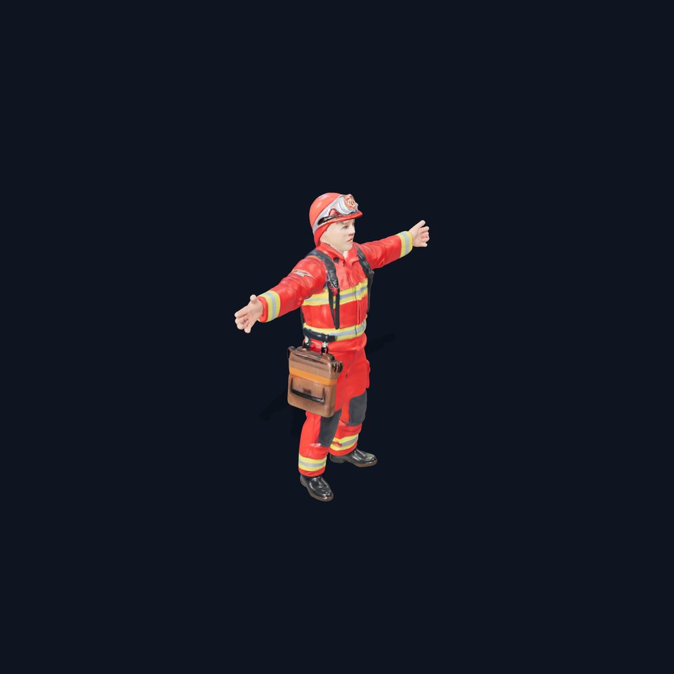 Firefighter Character Model Pack with Detailed Uniform