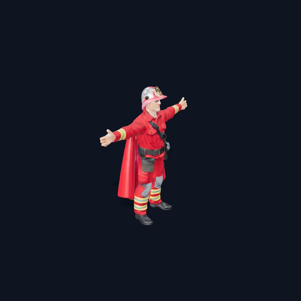 Firefighter Character Model Pack with Detailed Gear