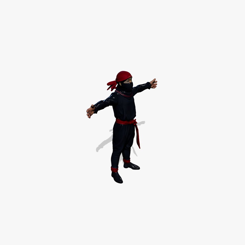 Ninja Character Model Pack with Adjustable Detail Levels