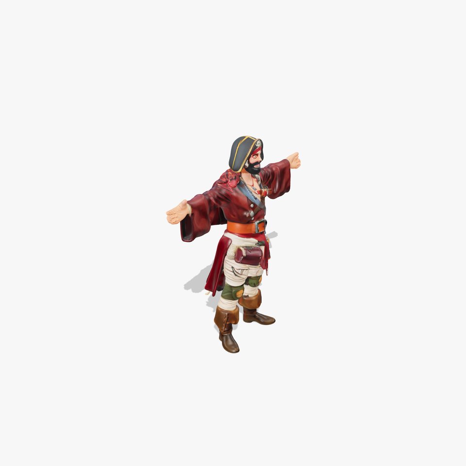 Pirate Character Model Pack with Detailed Garments