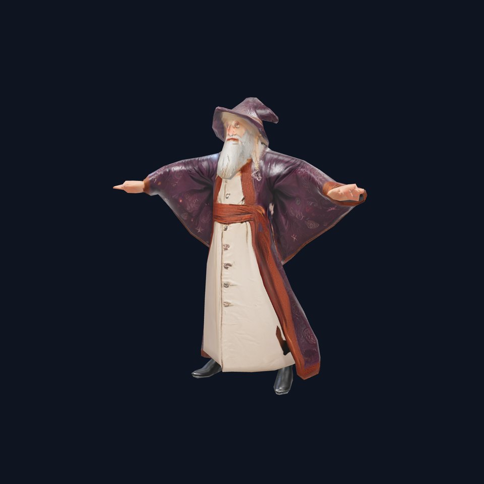 Wizard Character Model Pack with PBR Textures