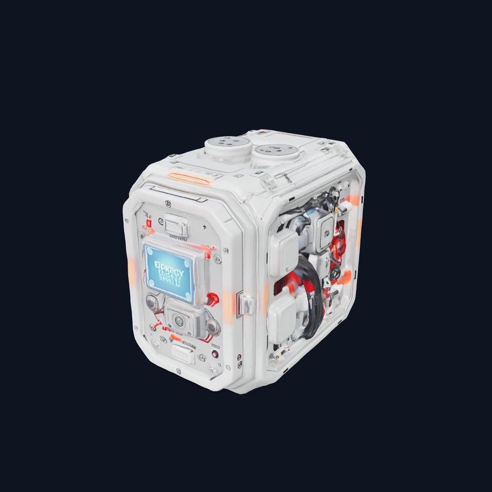 Futuristic Energy Capsule model pack with intricate details