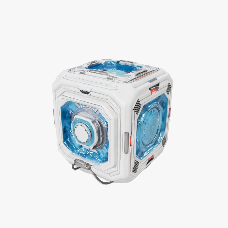 Futuristic SciFi Energy Cube Model Pack