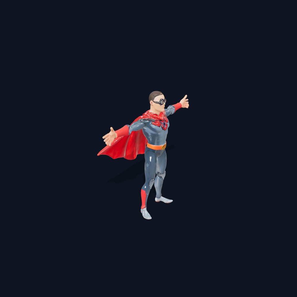 Superhero Character Model Pack with Cape and Mask