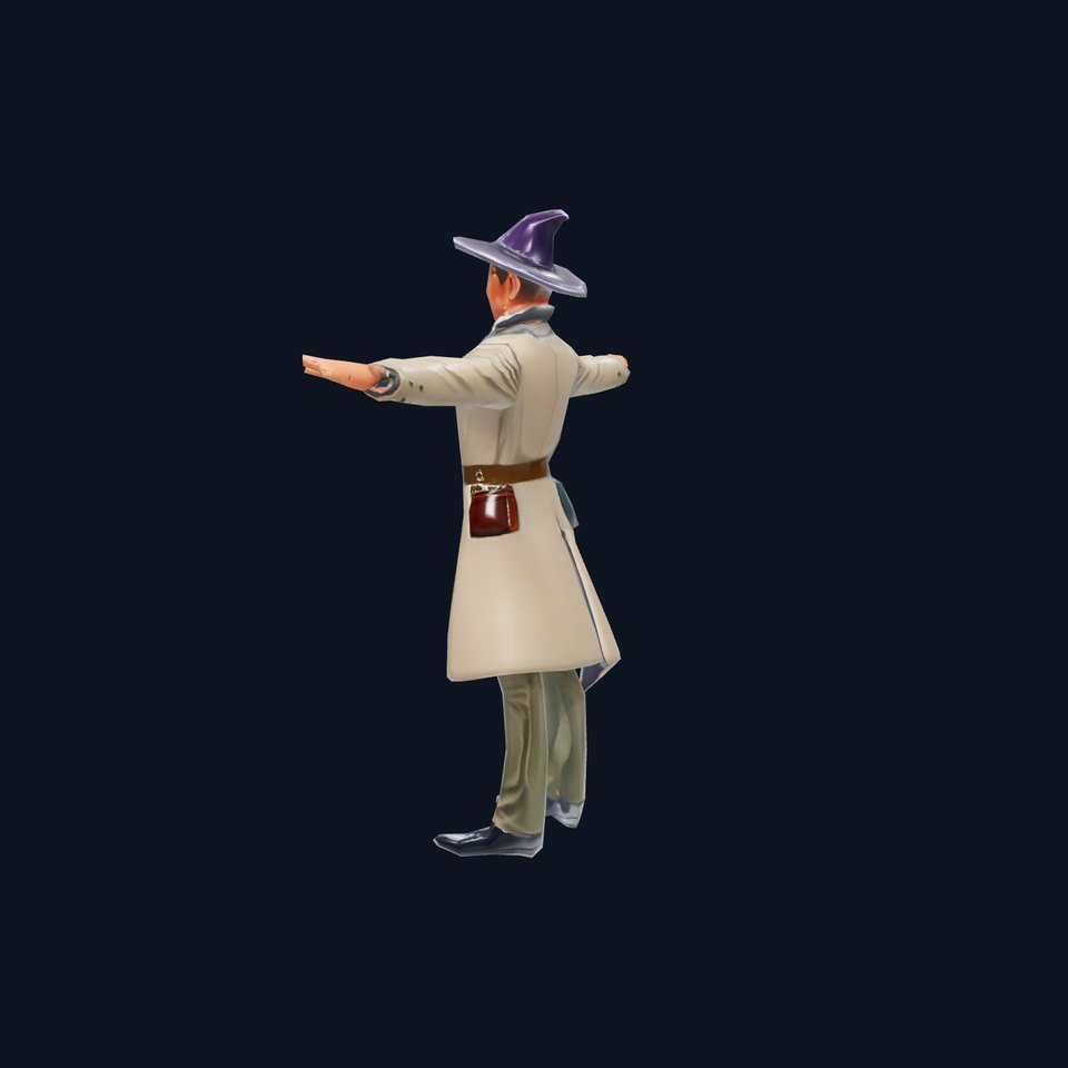 Detective Character Model Pack with Trench Coat and Hat