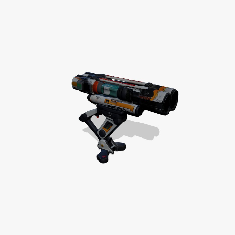Futuristic SciFi Turret Model Pack