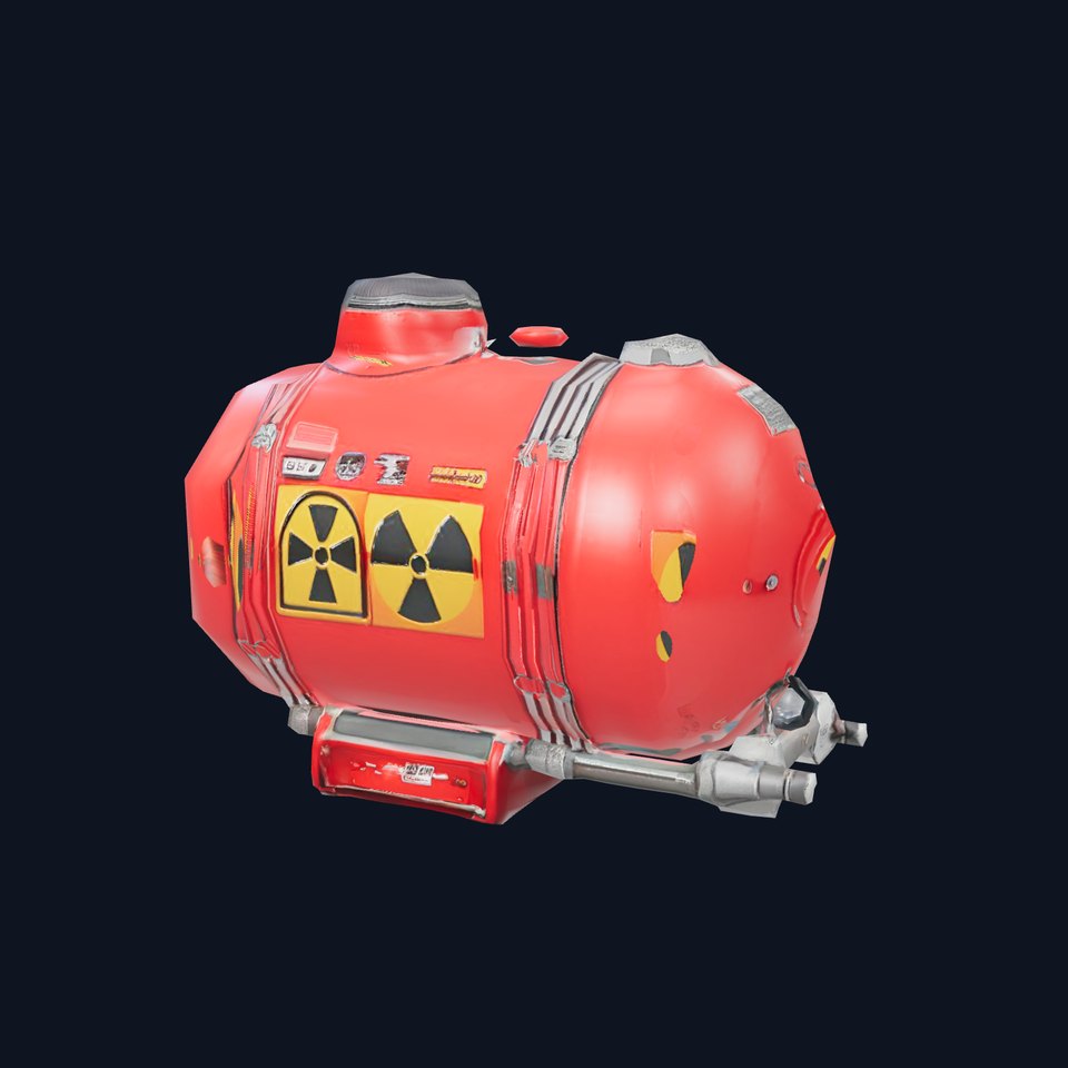 Red Industrial Tank Model Pack with Hazard Symbols