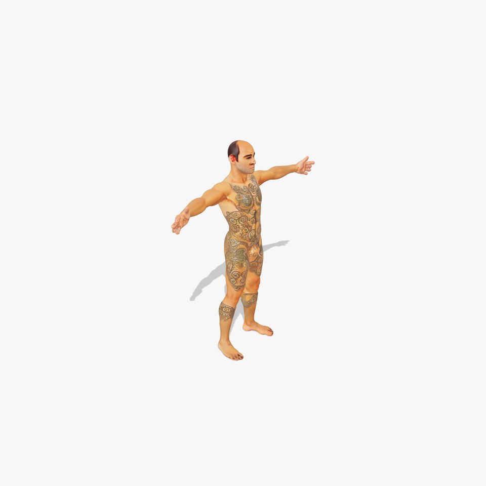 Tattooed Human Anatomical Model Pack