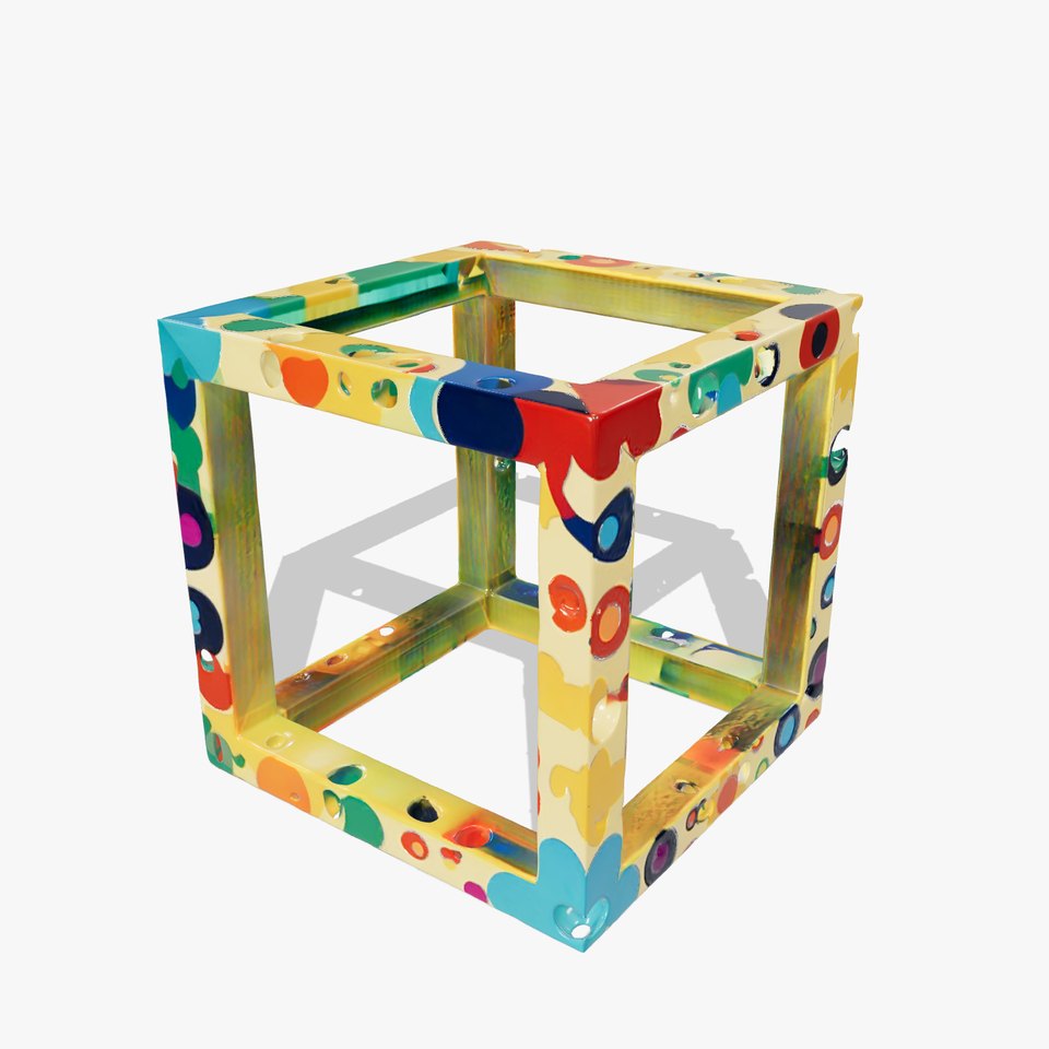 Colorful Geometric Patterned Picture Frame Model Pack