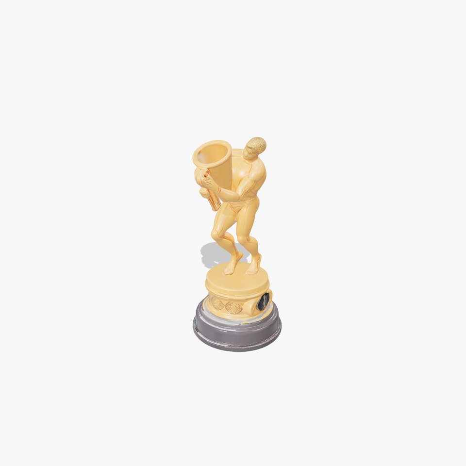Golden Trophy Holding Man Model Pack