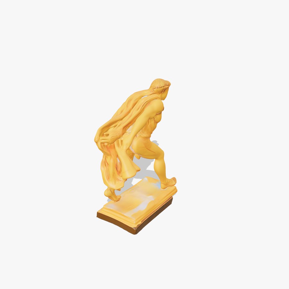 Golden Athlete Statue Model Pack