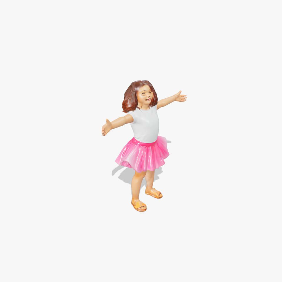 Child Character Model Pack with Pink Tutu