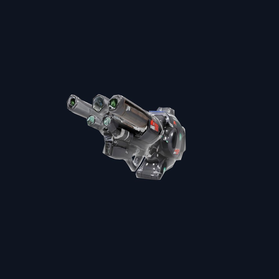 Futuristic Quad Barrel Blaster model pack