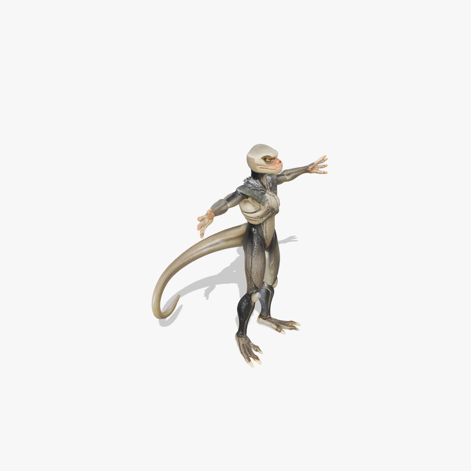 Scaly Alien Creature model pack