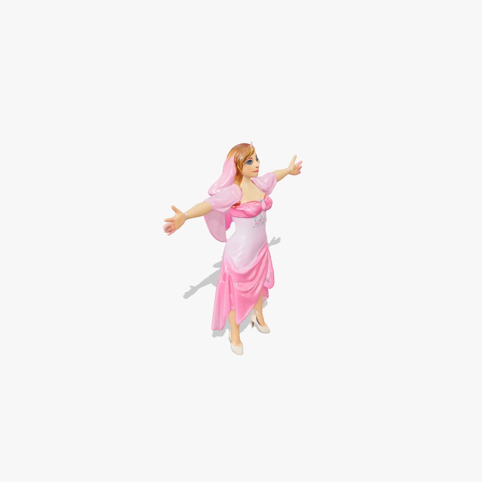 Elegant Pink Dress Character model pack