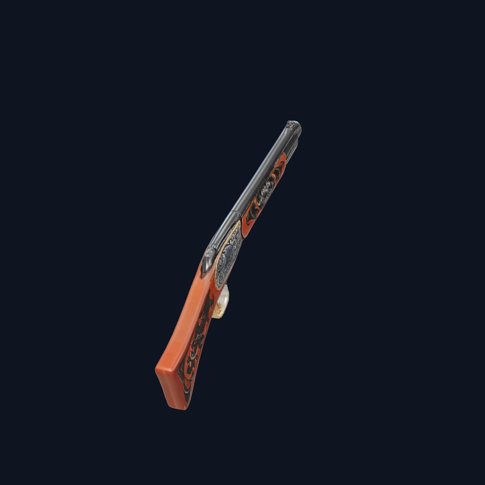 Elegant Wooden Rifle model pack