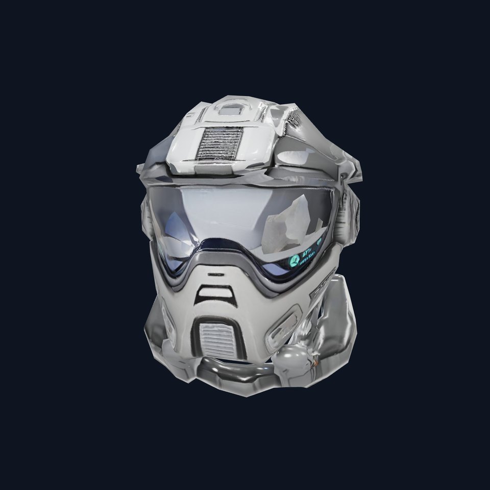 Futuristic Combat Helmet model pack