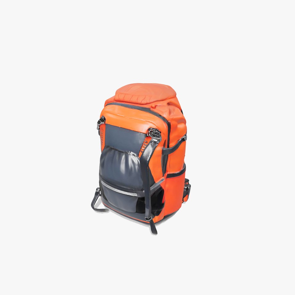 Bright Orange Backpack model pack