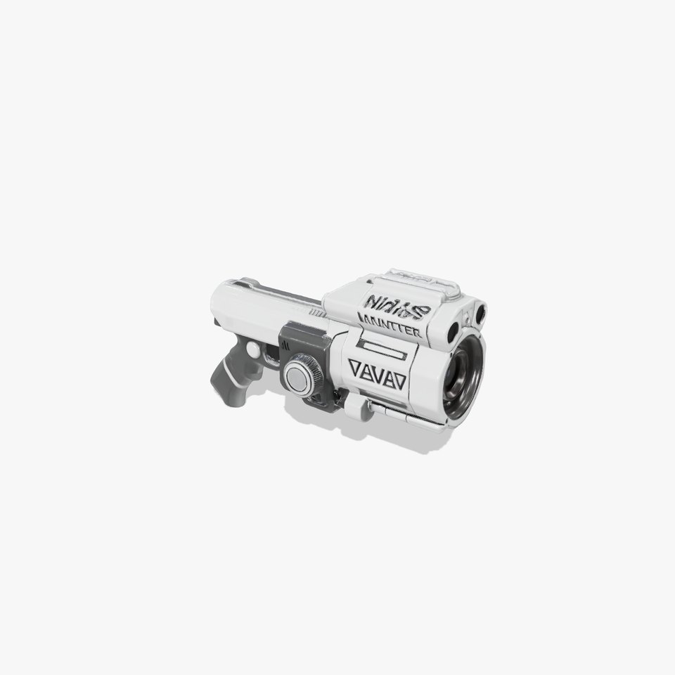 Futuristic Silver Blaster model pack