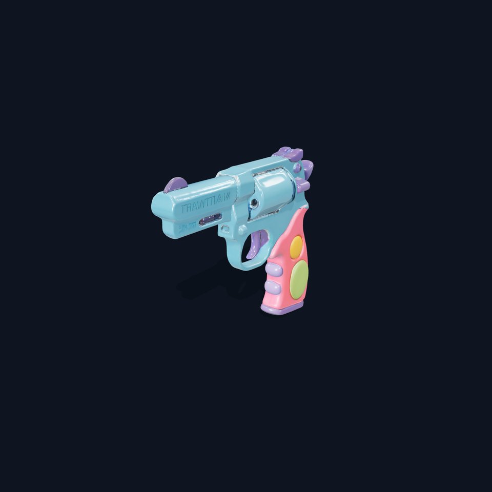 Colorful Toy Revolver model pack