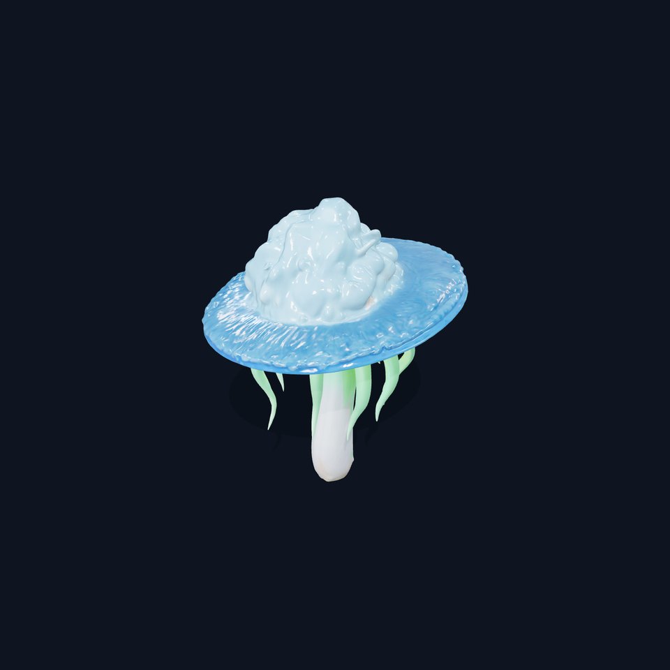 Glowing Crystal Mushroom model pack