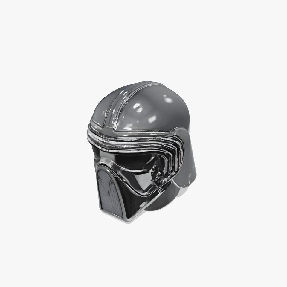 Sleek Black Helmet model pack