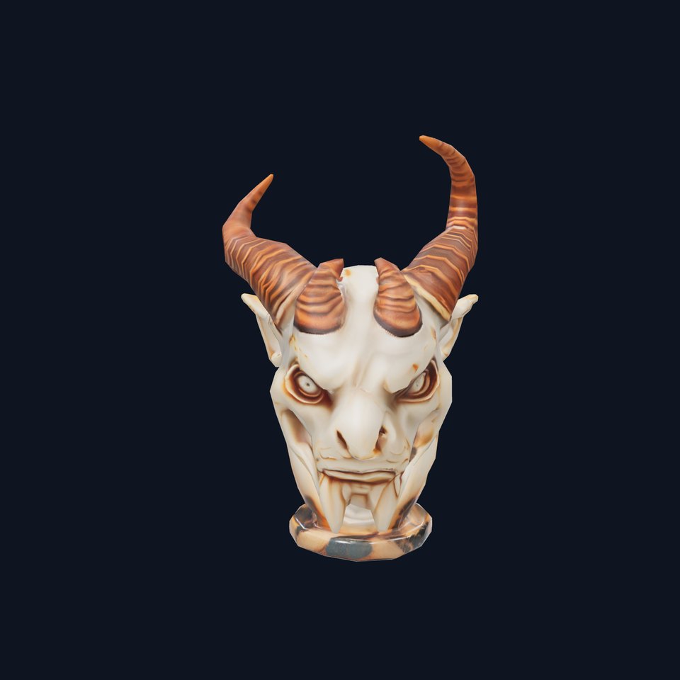 Marble Demon Bust model pack